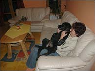 We are watching TV